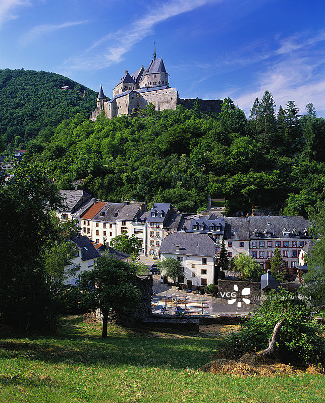 维安登城堡，维安登镇，卢森堡图片素材