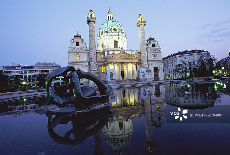 奥地利，维也纳，卡尔教堂图片素材