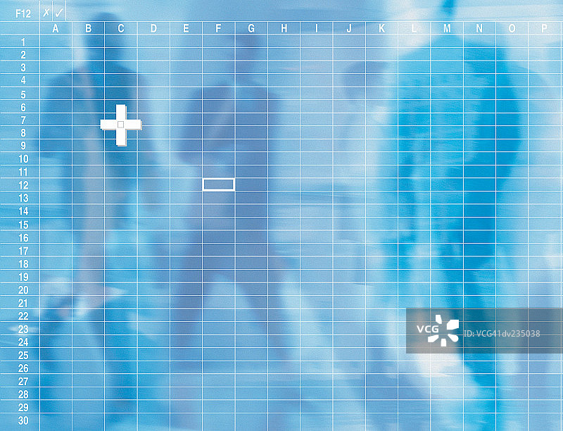 叠加空白电子表格的阴影蓝色人物图像图片素材