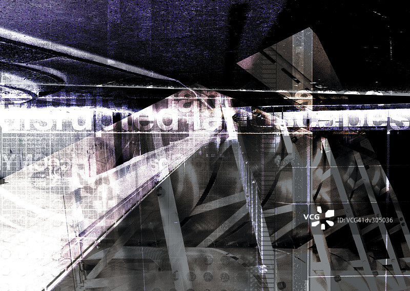 重型机械与文字叠加图片素材