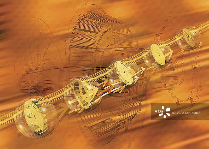 暖色调鼓式制动器截面图片素材