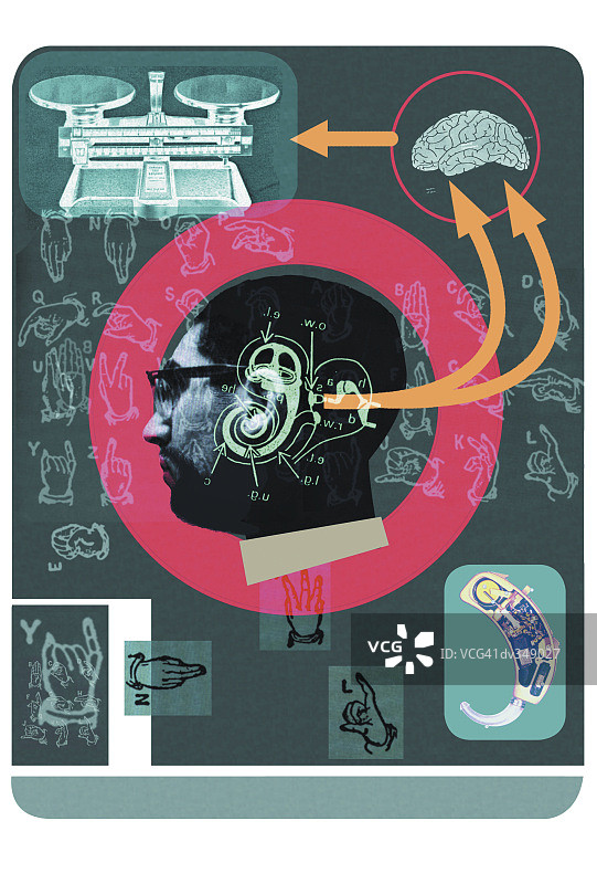 有听力问题的男人图片素材