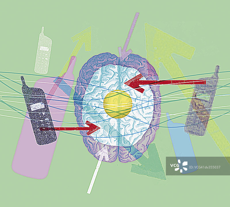 手机对大脑的影响图片素材