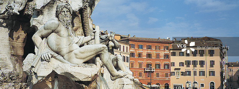 意大利罗马纳沃纳广场四河喷泉图片素材