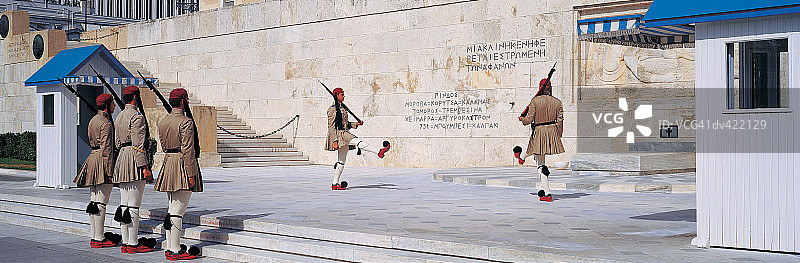 雅典总统府外的卫兵图片素材