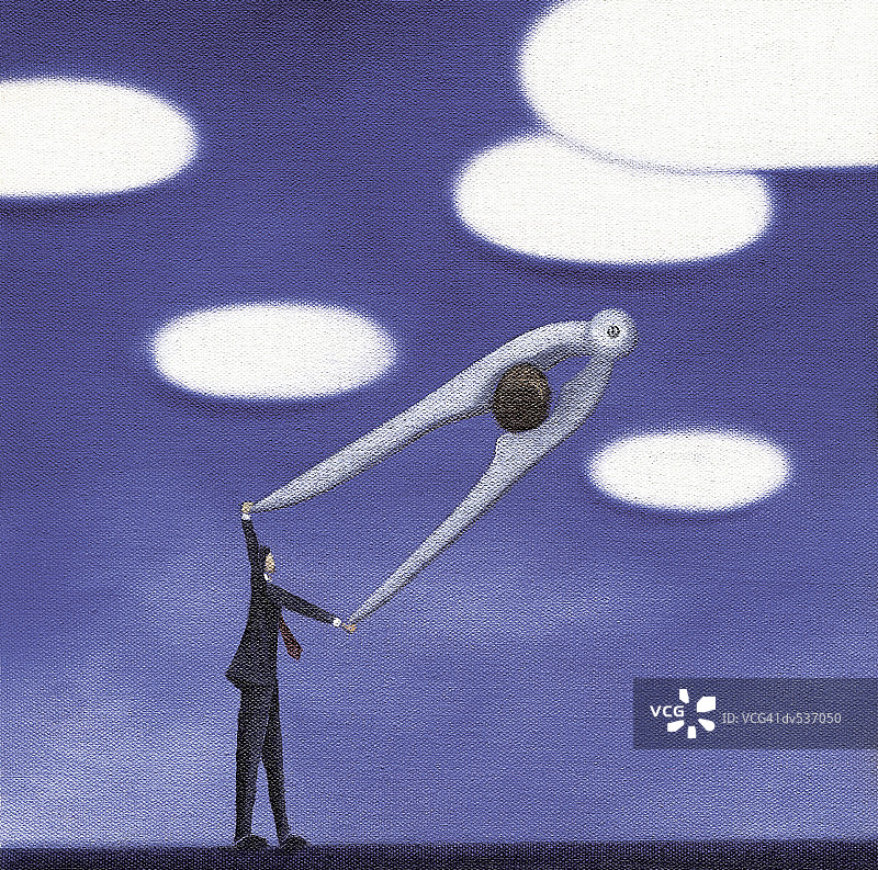 拿着胡桃夹子的商人图片素材