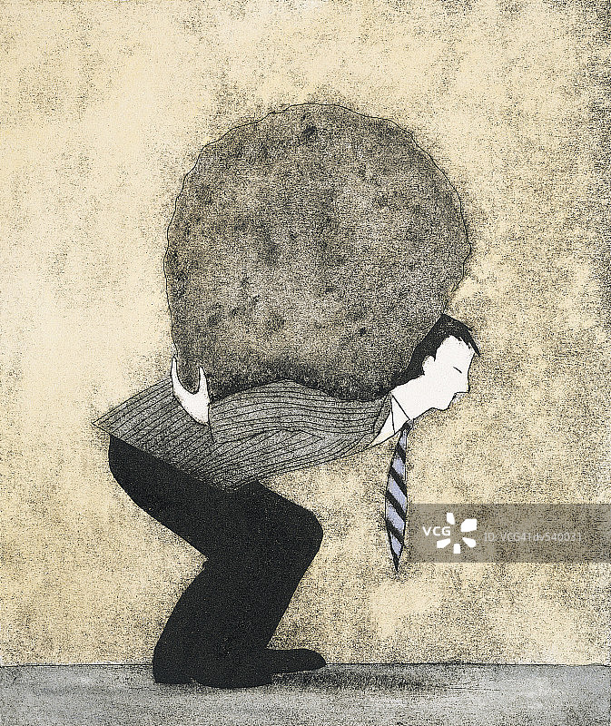 负重前行的商人图片素材