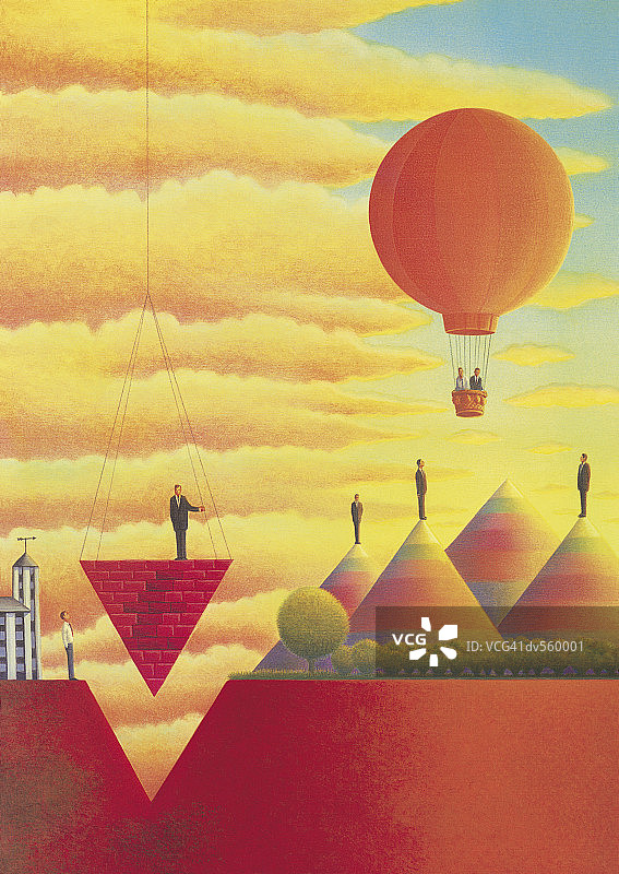 商业的起伏图片素材