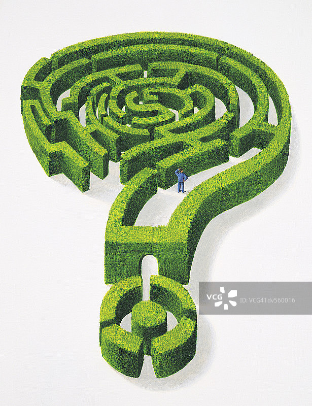 问号迷宫图片素材