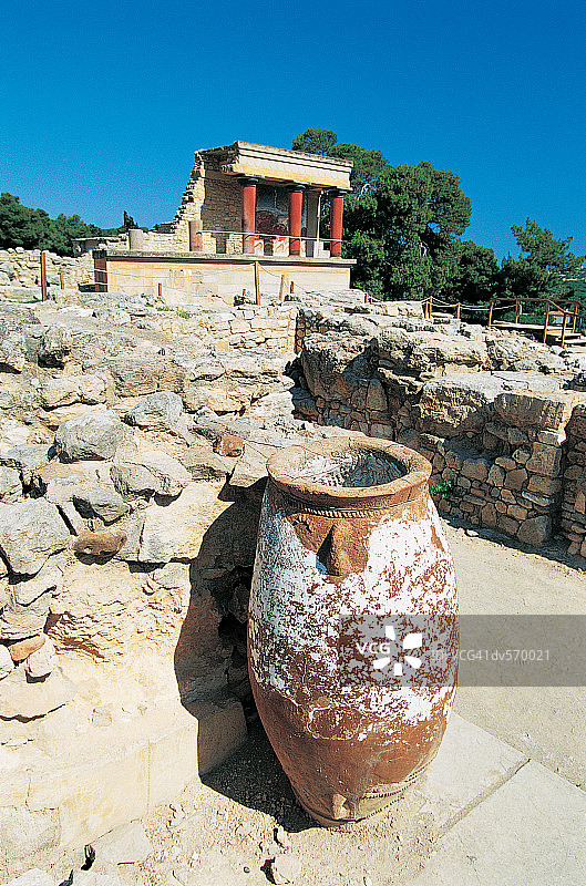米诺斯宫殿中的瓮图片素材