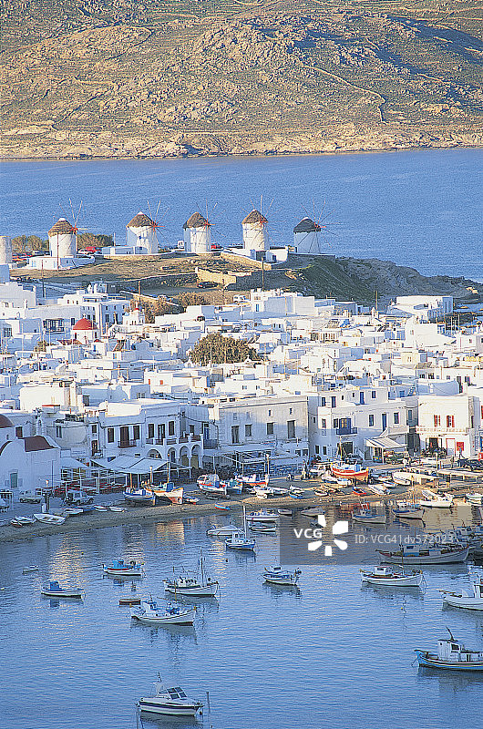 希腊米科诺斯岛米科诺斯港图片素材
