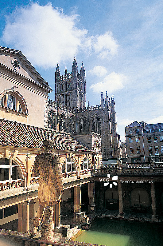 英国巴斯罗马浴场图片素材