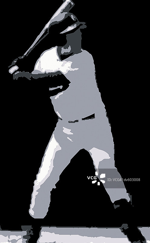 棒球运动员击球图片素材