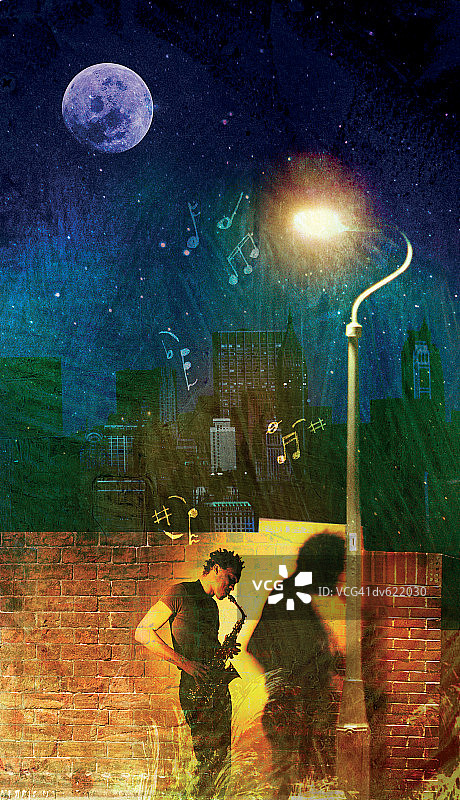 演奏布鲁斯音乐图片素材