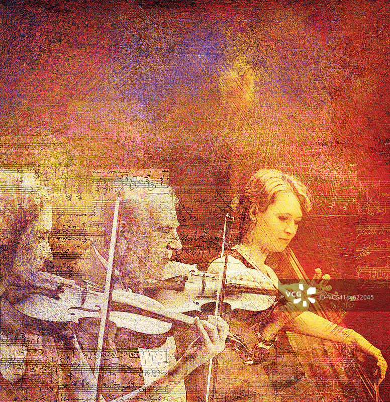 管弦乐队中的弦乐图片素材