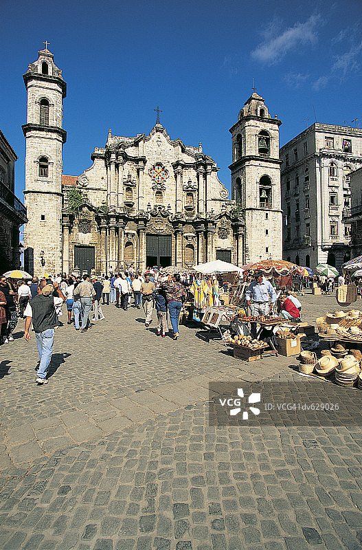 哈瓦那大教堂广场市场图片素材