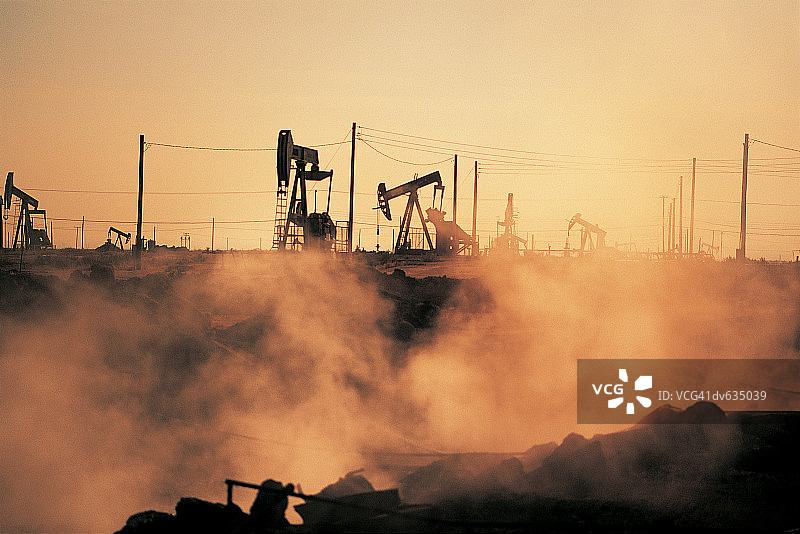 油井，马里科帕，加利福尼亚州，美国图片素材