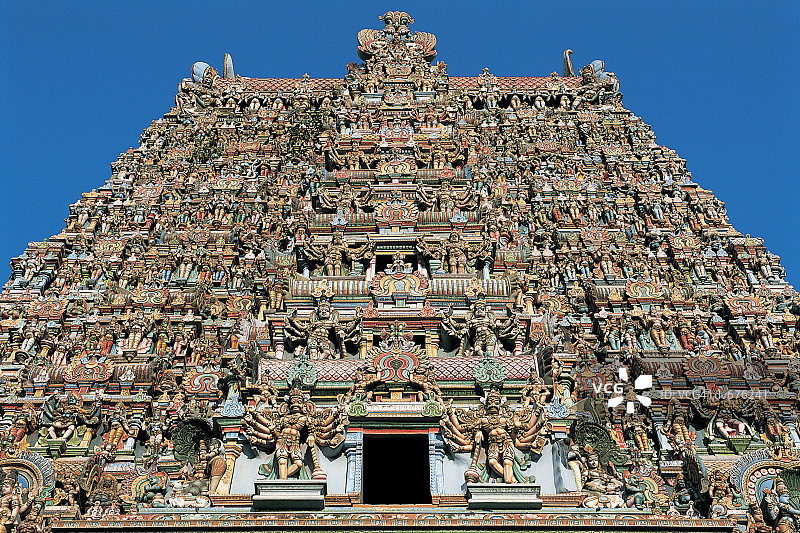 印度北部泰米尔邦马杜赖米纳克希神庙图片素材