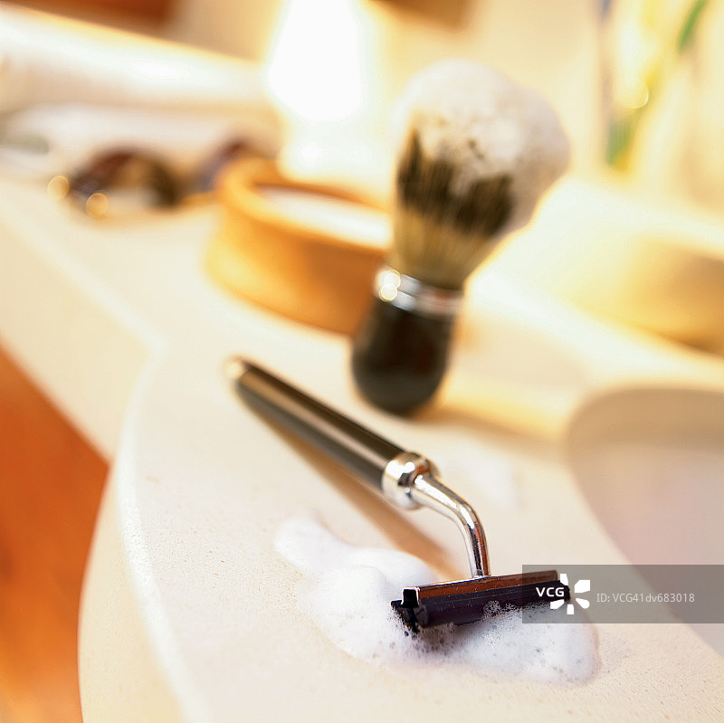 剃须刀和剃须刷图片素材