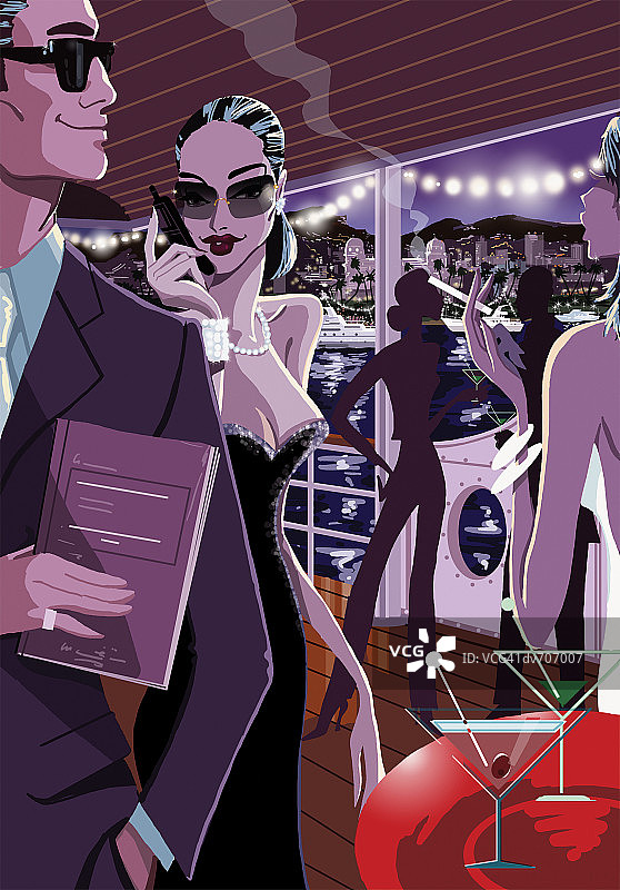 人们在船上聚会图片素材