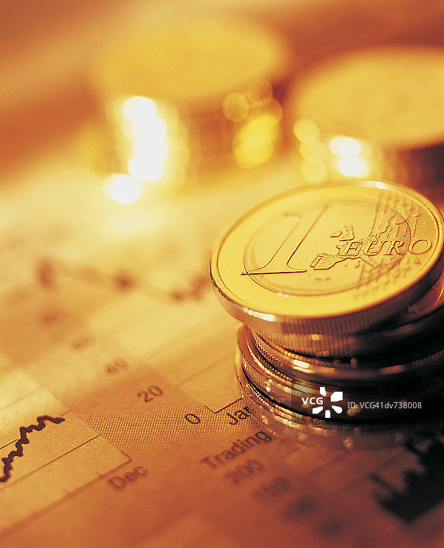 欧元硬币图片素材