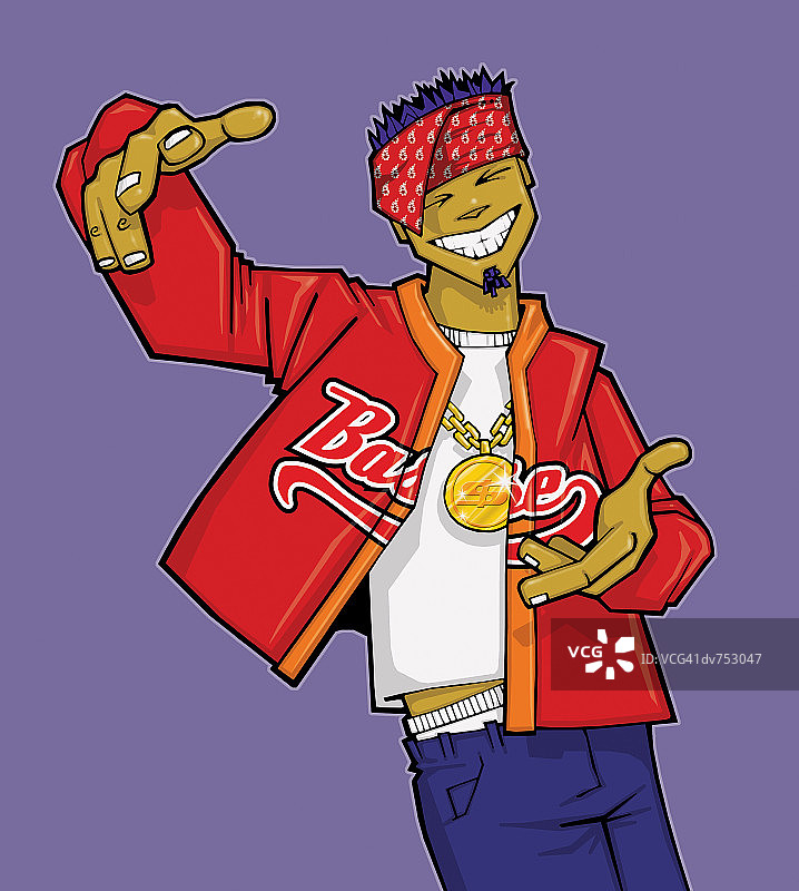 做手势的青少年男子肖像图片素材