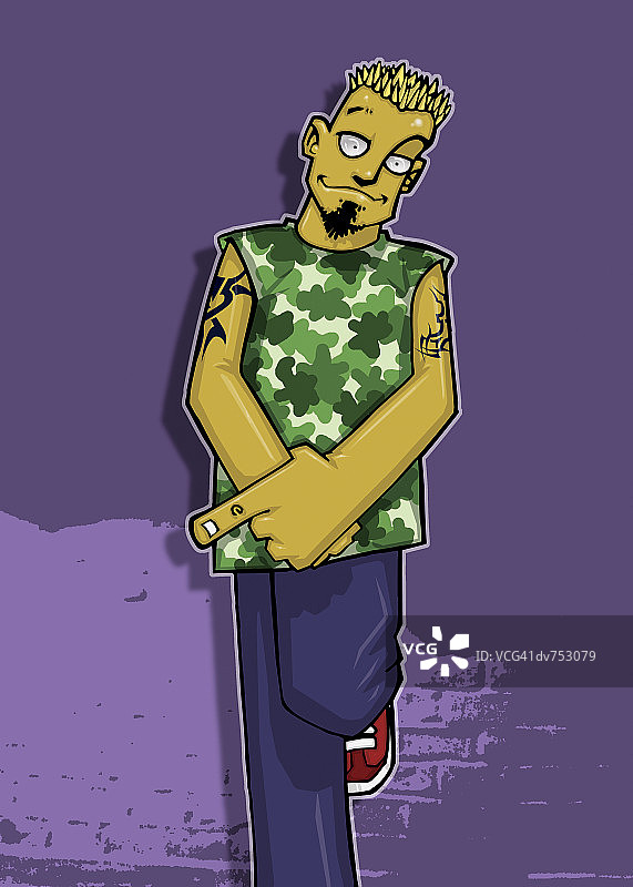 一个年轻人的肖像图片素材