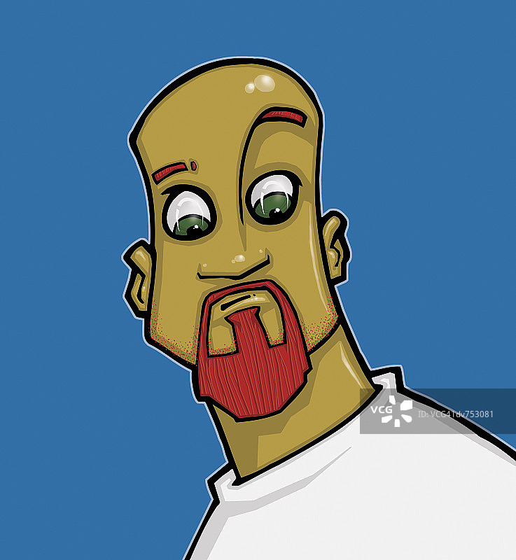 年轻光头男子肖像图片素材