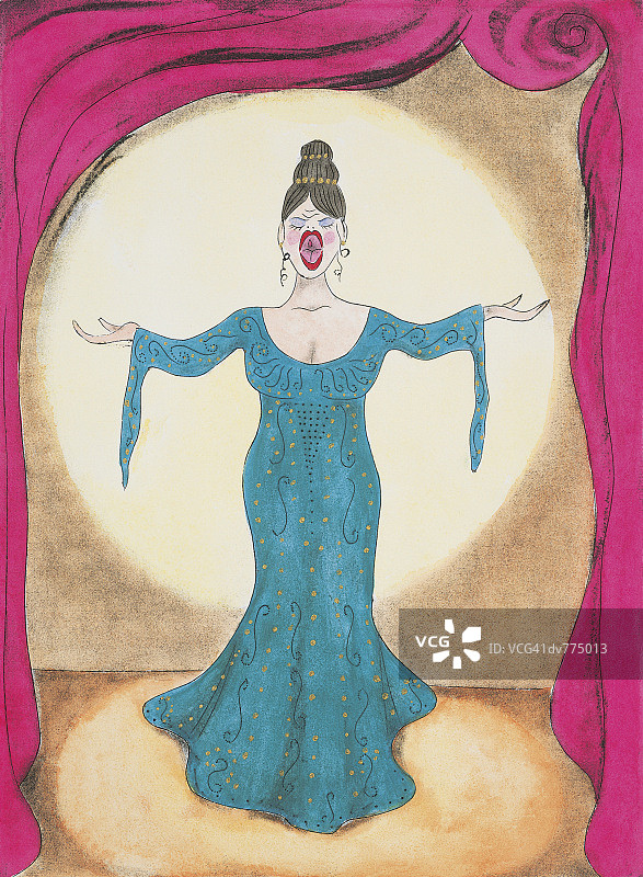 女歌手肖像照图片素材