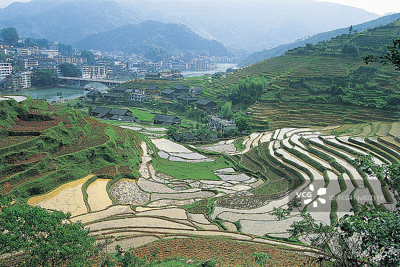 中国广西龙胜梯田图片素材