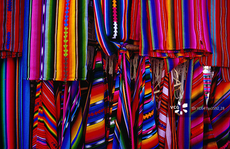 编织面料细节，奇奇卡斯特南戈，危地马拉图片素材