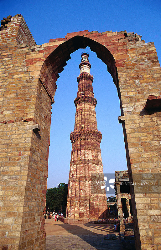 顾特卜塔石塔，印度德里图片素材