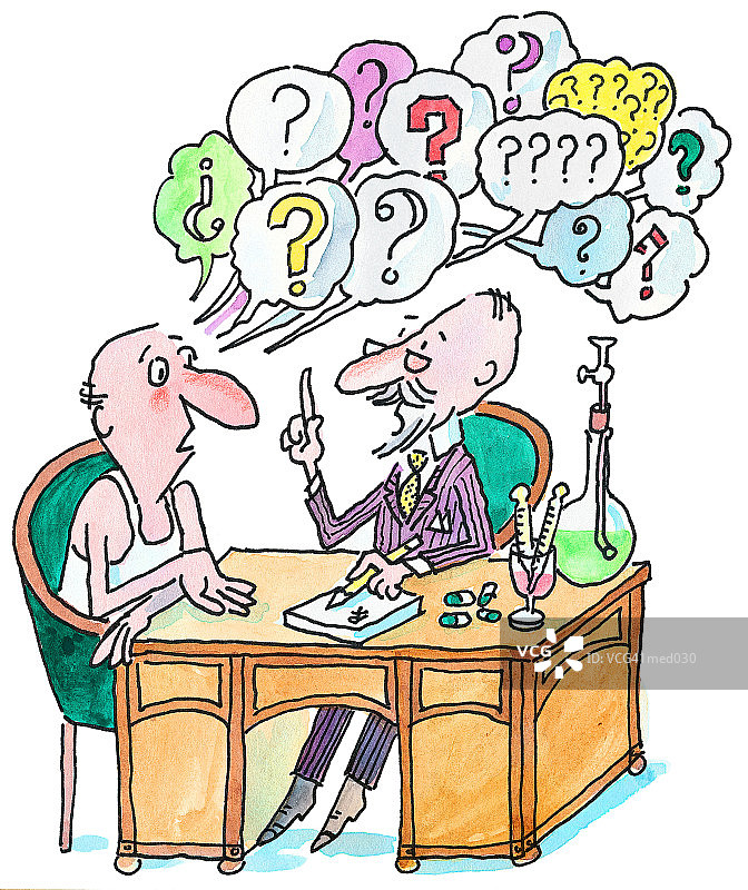 医生与困惑的病人图片素材