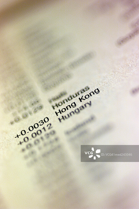 带有数字和国家/地区的文件，选择性对焦的超近距离特写图片素材