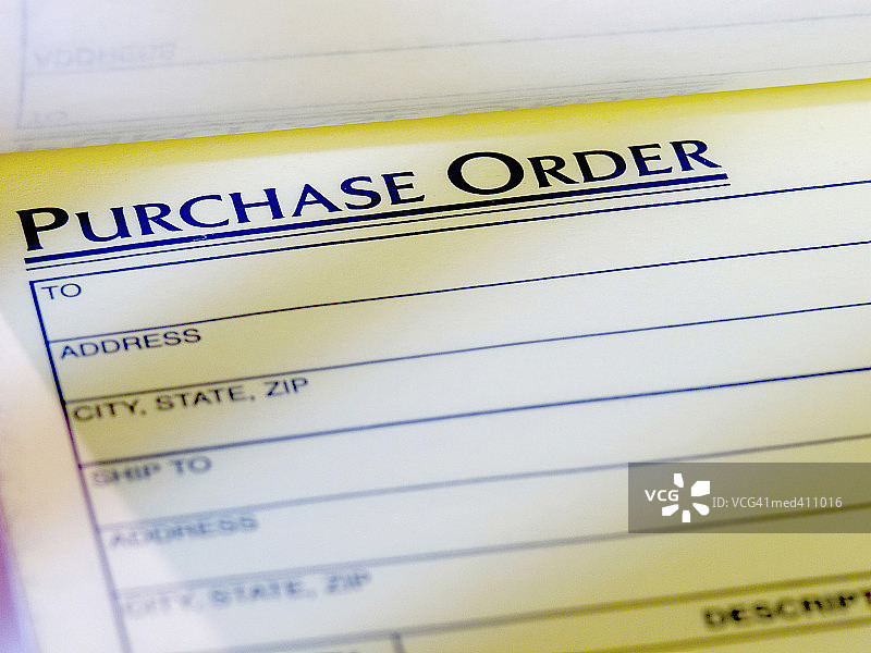 采购订单特写图片素材