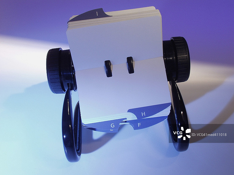 名片索引簿特写图片素材