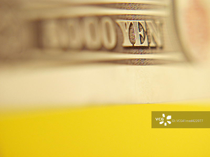 日元纸币特写图片素材