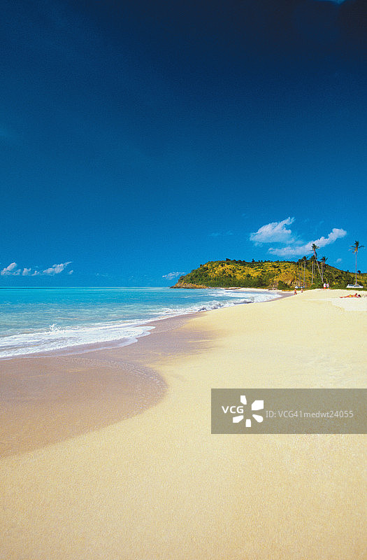 加勒比海安提瓜岛的达克伍德海滩图片素材