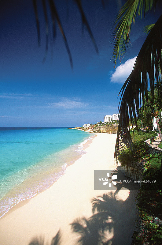 圣马丁岛库佩科伊海滩，加勒比海图片素材