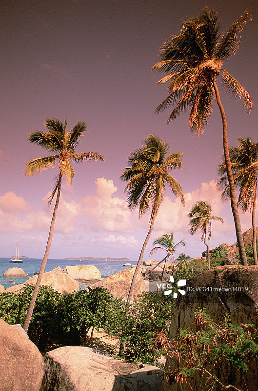 加勒比海圣马丁马霍湾海景图片素材