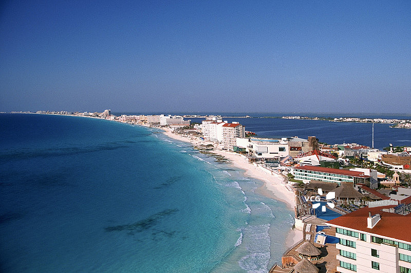 墨西哥坎昆酒店鸟瞰图片素材