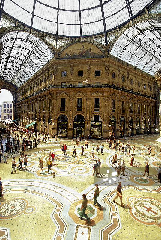 意大利米兰埃马努埃莱二世长廊图片素材