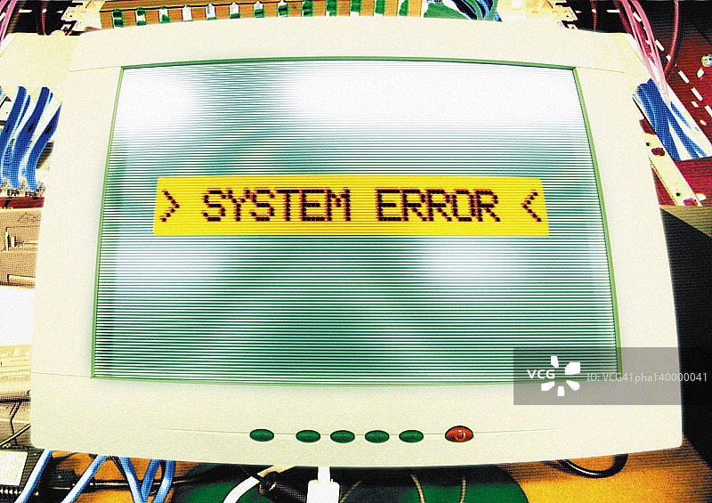 电脑系统屏幕错误消息数字合成图片素材