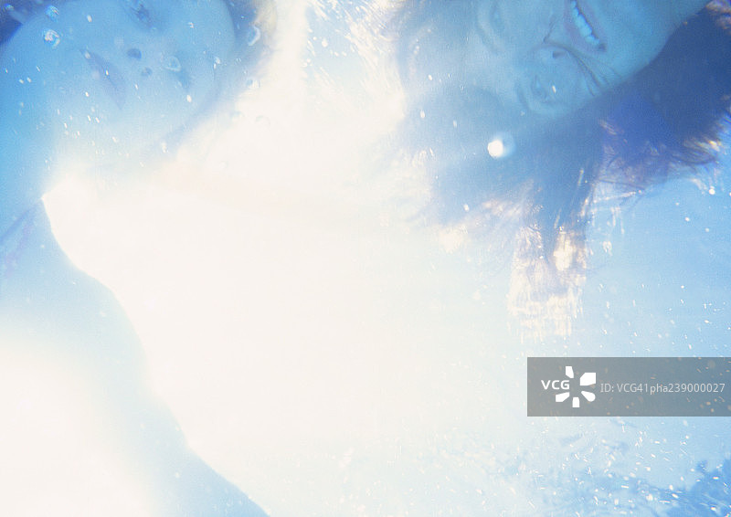 水下女士面部特写图片素材