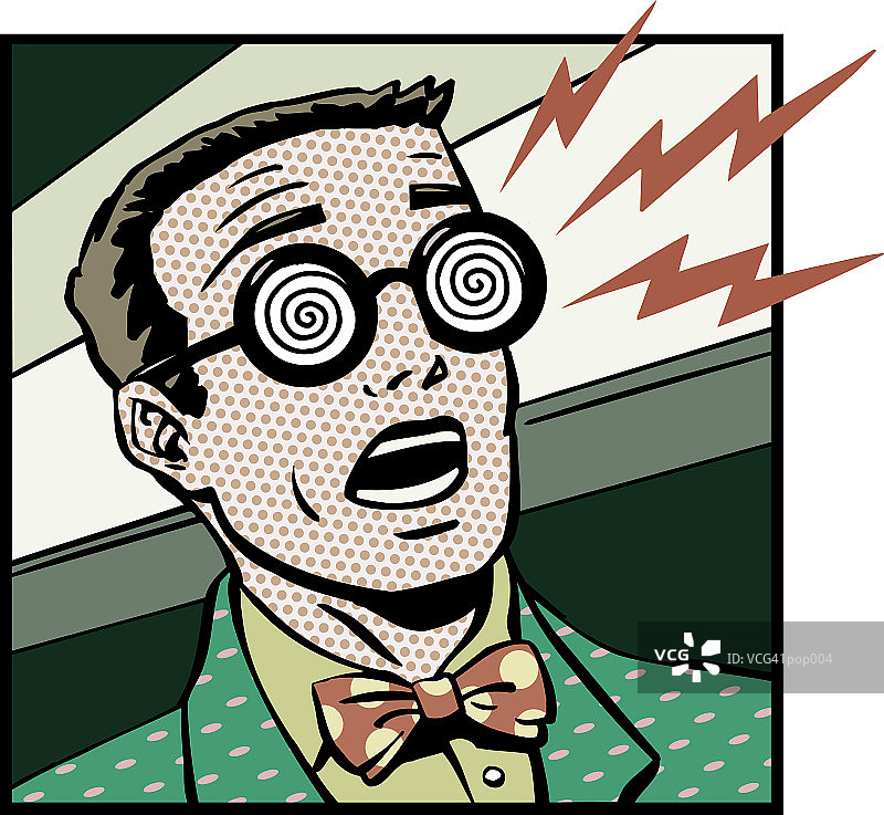 戴X光眼镜的男人图片素材