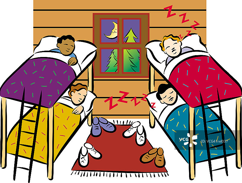 营地里的孩子们图片素材