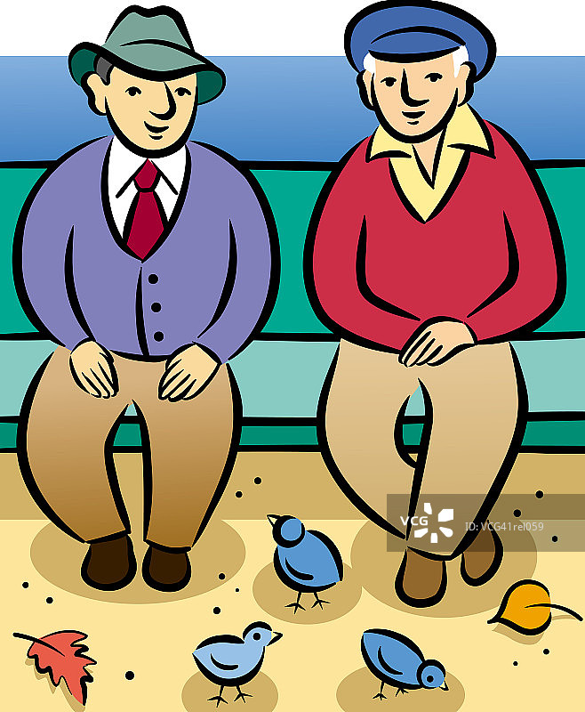 公园长椅上的男人图片素材