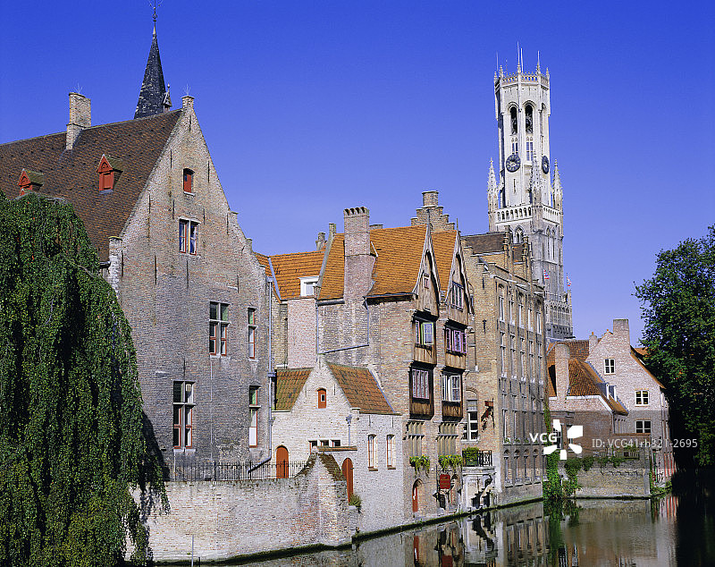 比利时布鲁日世界遗产地钟楼景观图片素材