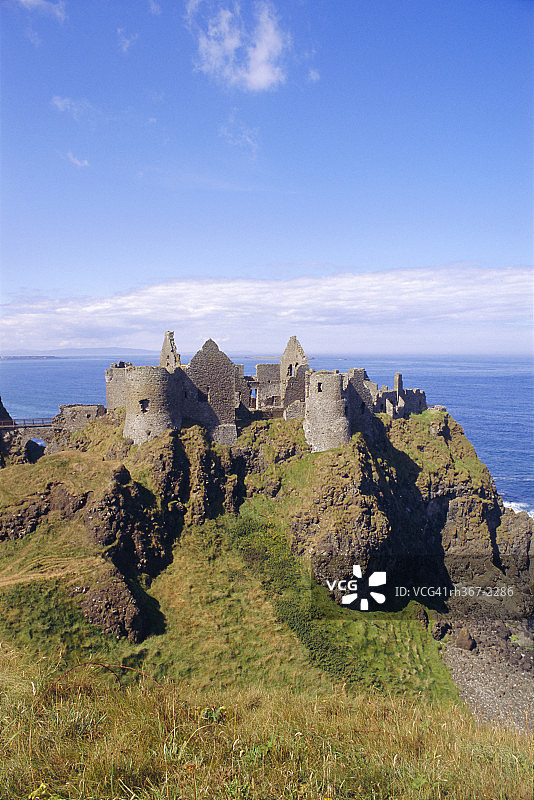 安特里姆郡邓路斯城堡，北爱尔兰，英国图片素材