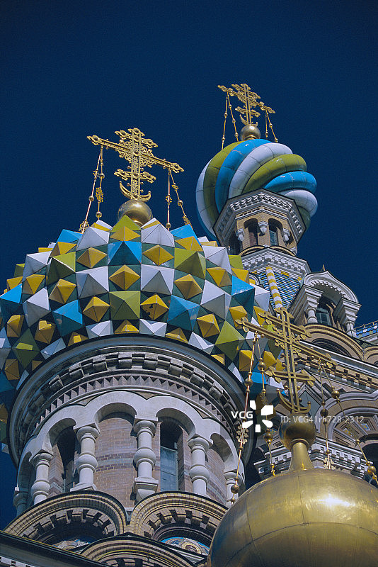 滴血救世主教堂，联合国教科文组织世界遗产，圣彼得堡，俄罗斯，欧洲图片素材